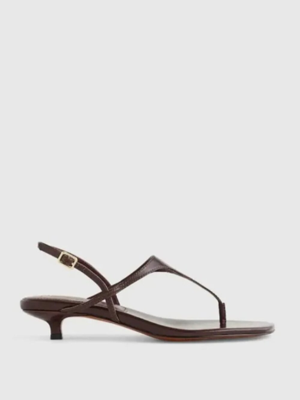 Madewell Chiara Kitten Heel Slingback Sandal, Espresso Bean Brown Size 9